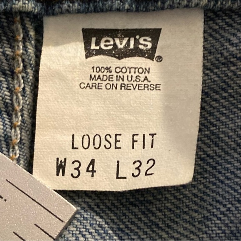 Vintage Levi’s Jeans 547 Mens 34X32 Loose‎ Fit Loose Pleated Orange Label Tab - Picture 7 of 16